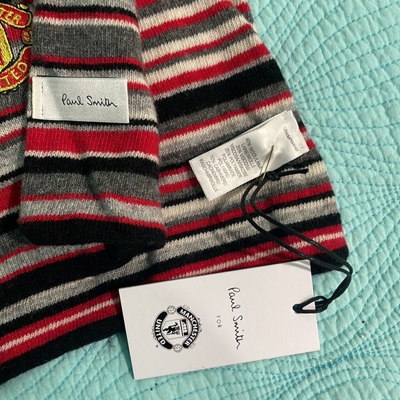 Paul Smith Manchester United striped wool cashmere blend scarf - Picture 5 of 14